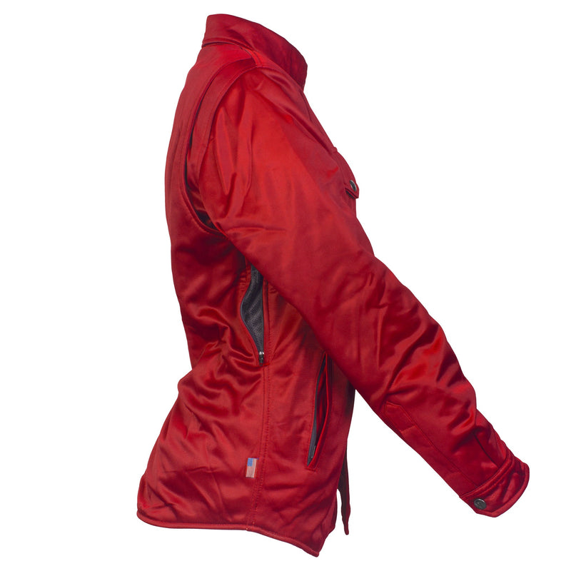 Load image into Gallery viewer, ‌Ultra Protective Shirt for Women - Red Solid with Pads
