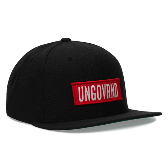 Ungovrnd Red Patch Flatbill SnapBack Hat