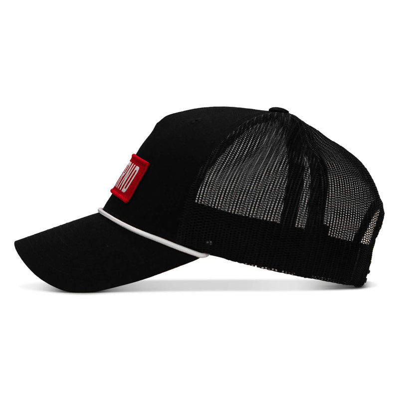 Load image into Gallery viewer, Ungovrnd Red Patch Rope Snapback Hat
