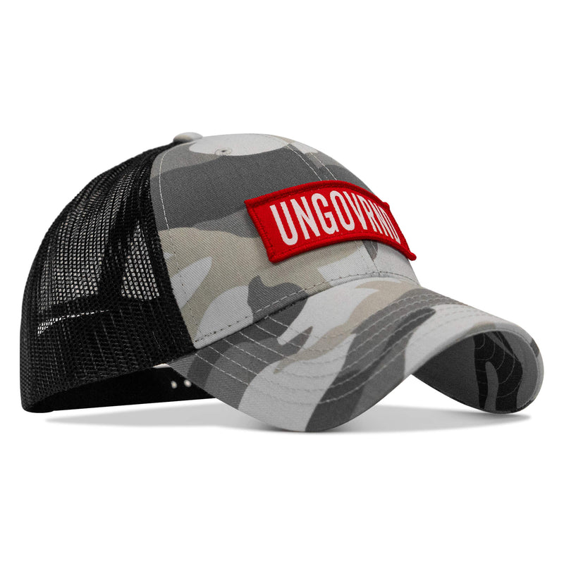 Load image into Gallery viewer, Ungovrnd Red Patch Snapback Hat
