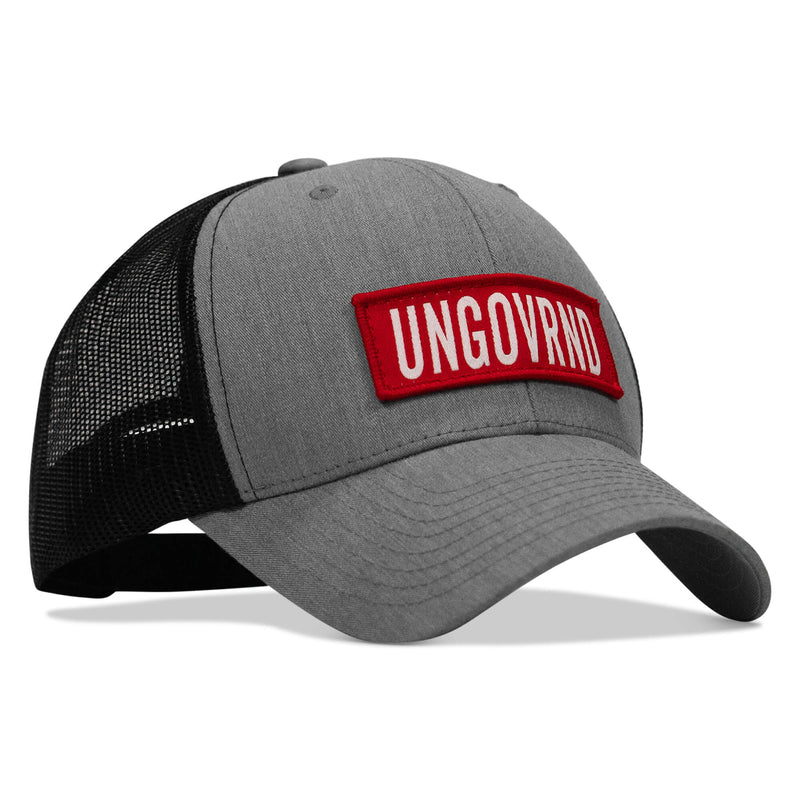 Load image into Gallery viewer, Ungovrnd Red Patch Snapback Hat
