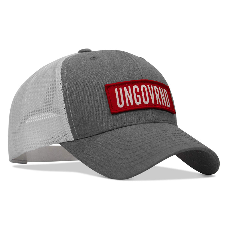 Load image into Gallery viewer, Ungovrnd Red Patch Snapback Hat
