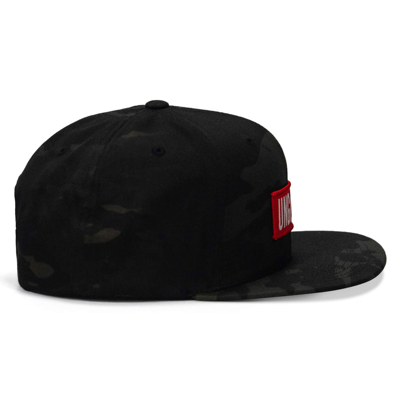 Load image into Gallery viewer, Ungovrnd Red Patch Flatbill SnapBack Hat

