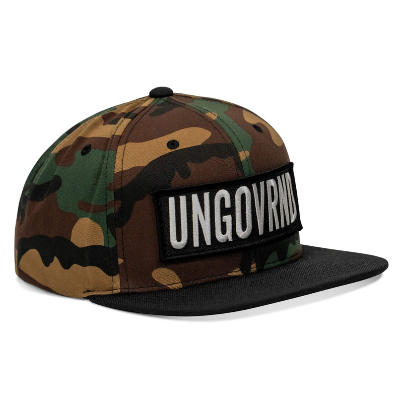 Load image into Gallery viewer, Ungovrnd Oversized Patch Flatbill SnapBack Hat
