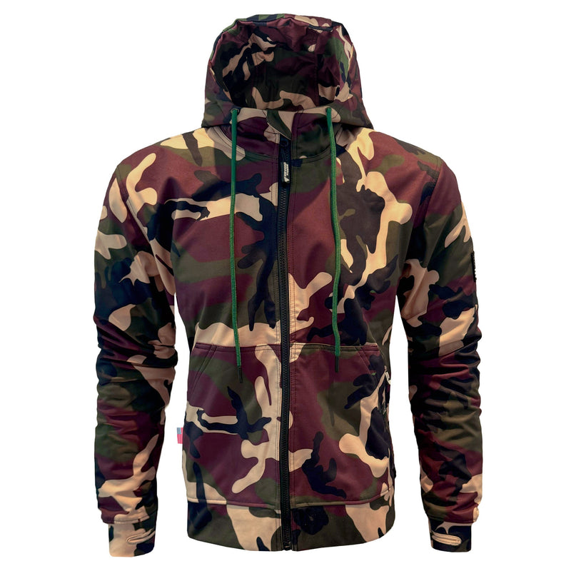 Load image into Gallery viewer, Protective SoftShell Unisex Camouflage Hoodie - “Knight Hawk” with Pads
