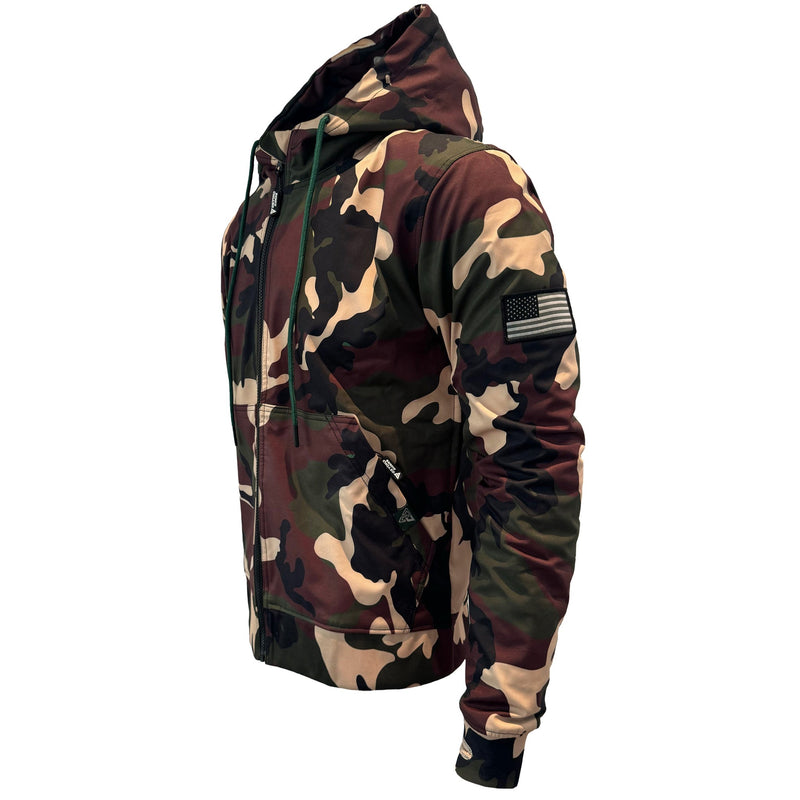 Load image into Gallery viewer, Protective SoftShell Unisex Camouflage Hoodie - “Knight Hawk” with Pads
