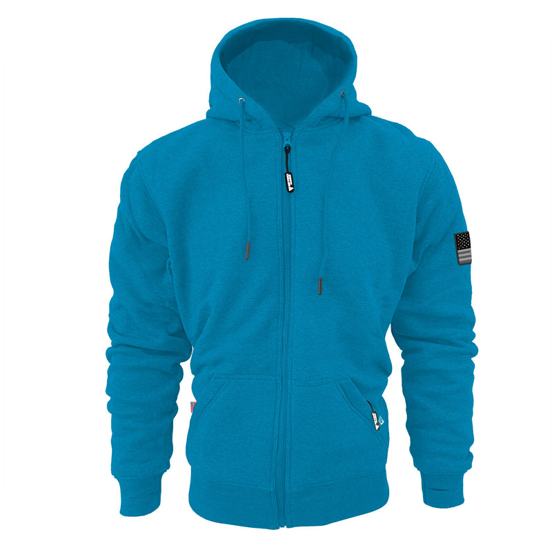 Load image into Gallery viewer, Protective Fleece Unisex Hoodie - Aqua Blue
