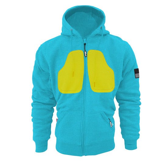 Protective Fleece Unisex Hoodie - Sky Blue