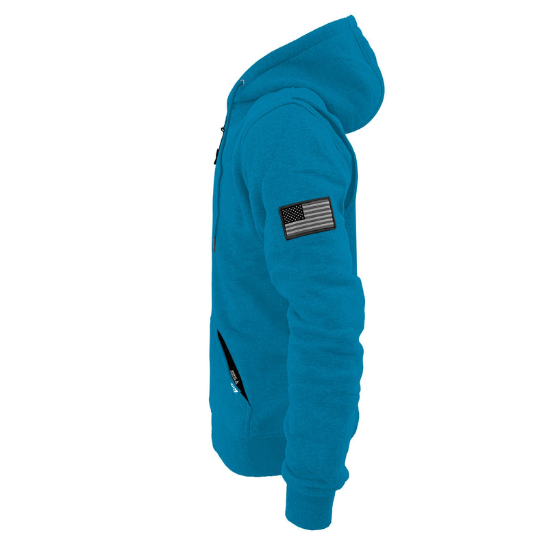 Load image into Gallery viewer, Protective Fleece Unisex Hoodie - Aqua Blue
