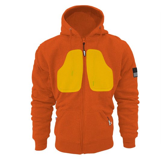 Protective Fleece Unisex Hoodie - Orange