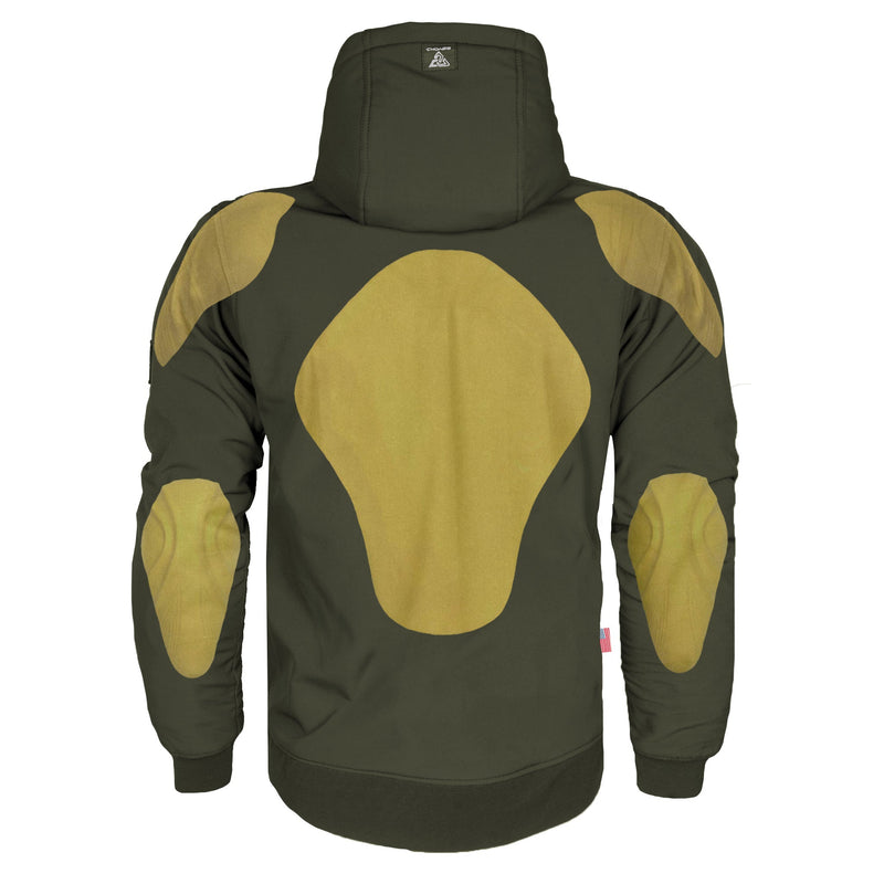 Load image into Gallery viewer, Protective SoftShell Unisex Hoodie - Army Green Matte

