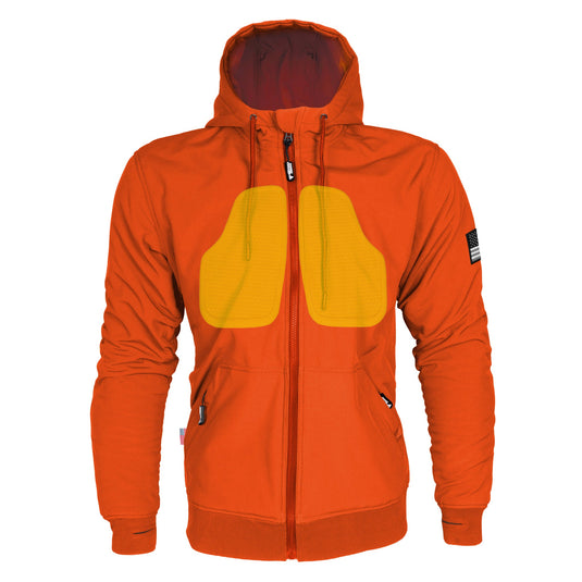 Protective SoftShell Unisex Hoodie - Orange Matte
