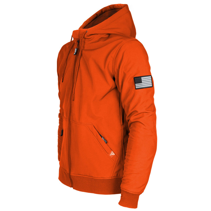 Load image into Gallery viewer, Protective SoftShell Unisex Hoodie - Orange Matte
