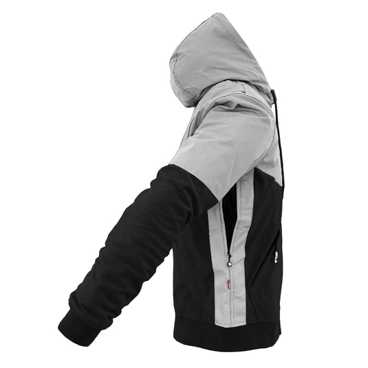 SoftShell Reflective "Alloy Eclipse" Hoodie - Black and Silver