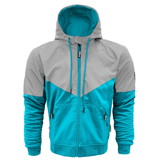 SoftShell Reflective Arctic Blue Eclipse Hoodie