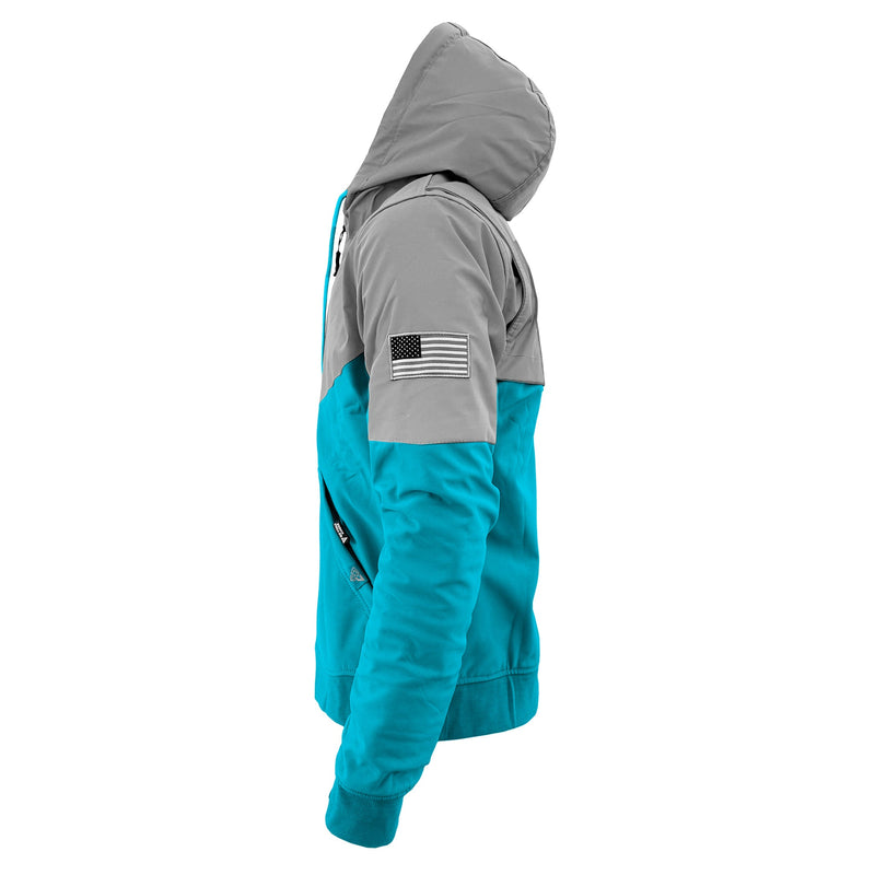 Load image into Gallery viewer, SoftShell Reflective Arctic Blue Eclipse Hoodie

