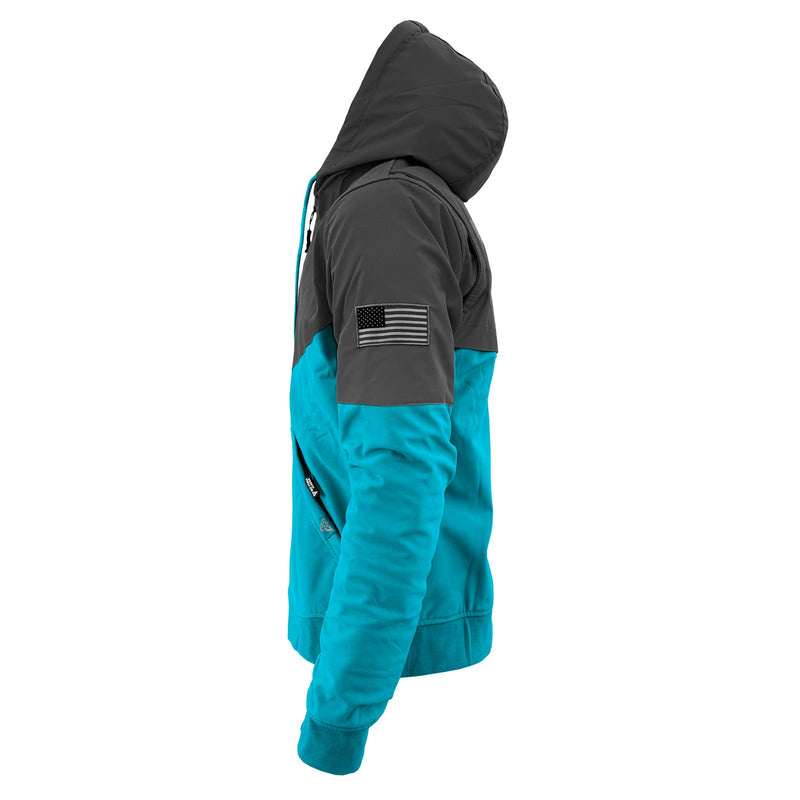 Load image into Gallery viewer, SoftShell Reflective Arctic Blue Nebula Hoodie
