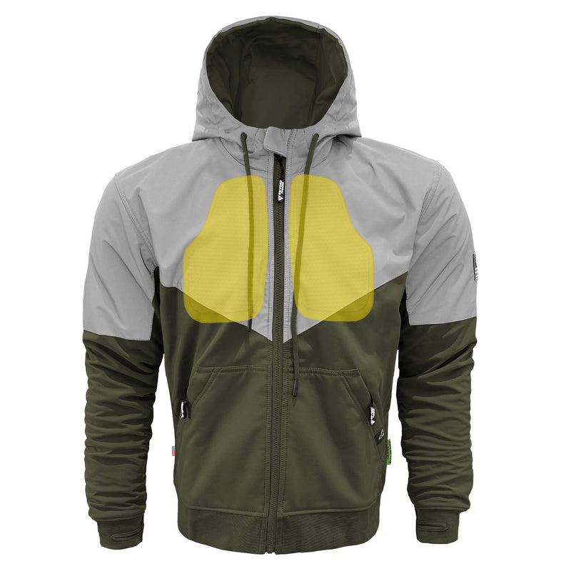 Load image into Gallery viewer, SoftShell Reflective Army Green Eclipse Hoodie
