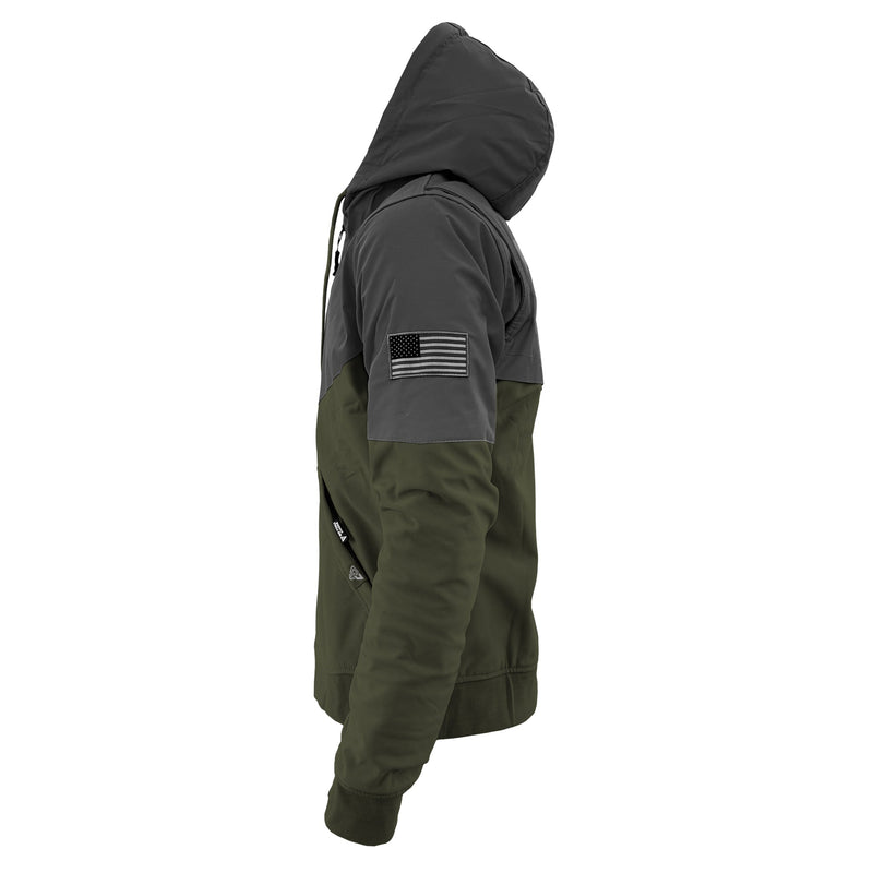 Load image into Gallery viewer, SoftShell Reflective Army Green Nebula Hoodie
