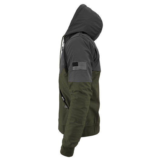 SoftShell Reflective Army Green Nebula Hoodie