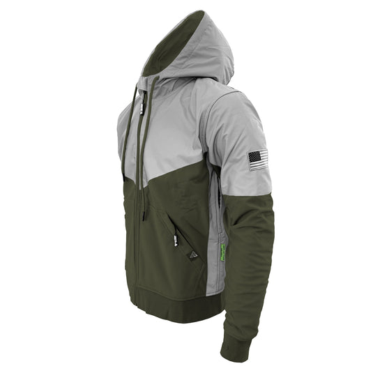 SoftShell Reflective Army Green Eclipse Hoodie