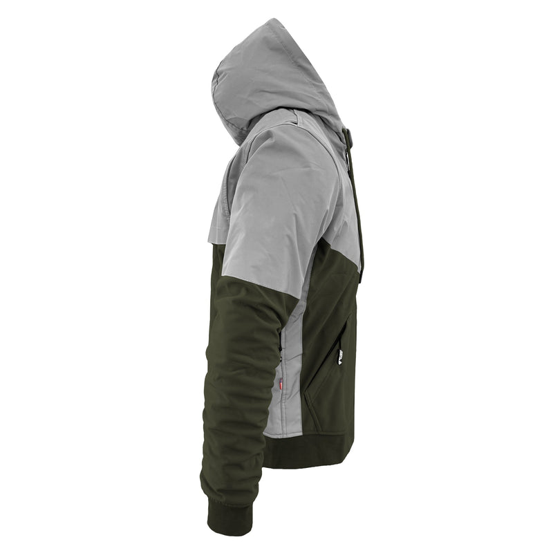 Load image into Gallery viewer, SoftShell Reflective Army Green Eclipse Hoodie
