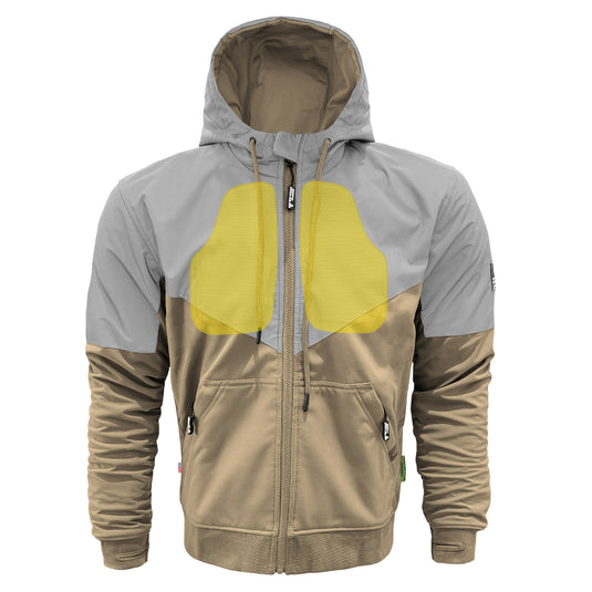 SoftShell Reflective Khaki Eclipse Hoodie