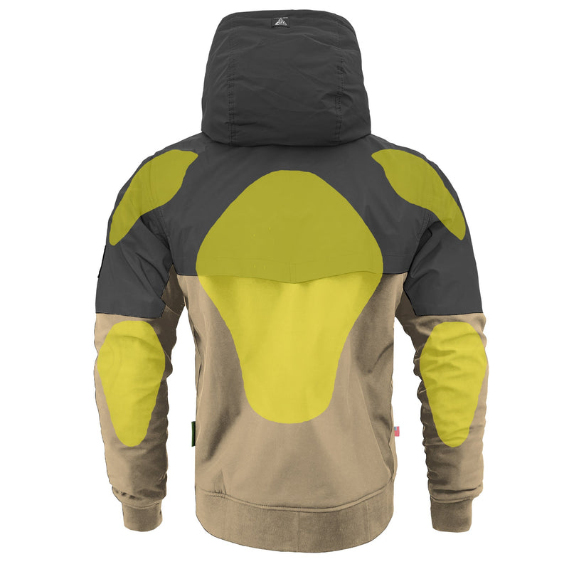 Load image into Gallery viewer, SoftShell Reflective Khaki Nebula Hoodie - with Pads
