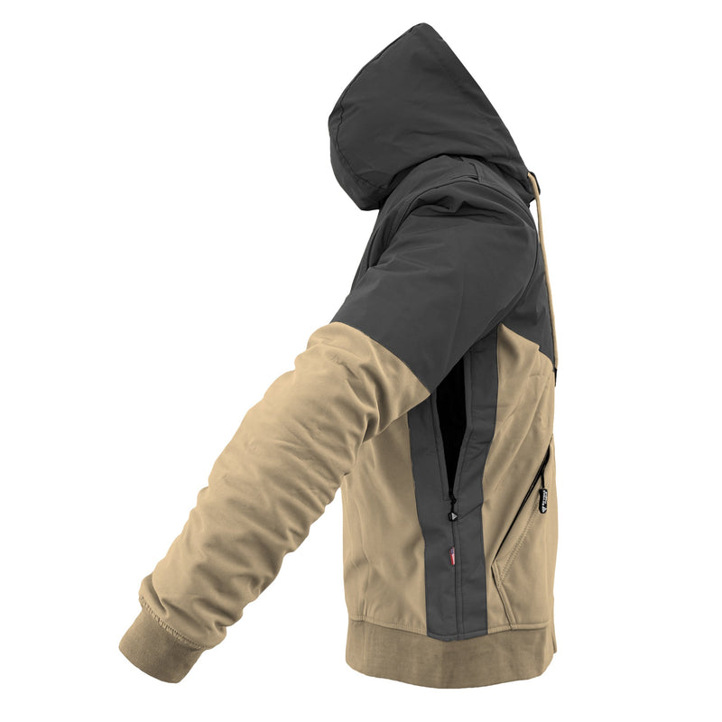 Load image into Gallery viewer, SoftShell Reflective Khaki Nebula Hoodie - with Pads
