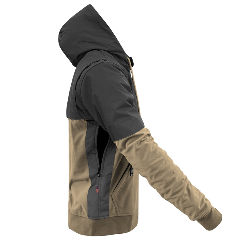 Load image into Gallery viewer, SoftShell Reflective Khaki Nebula Hoodie - with Pads
