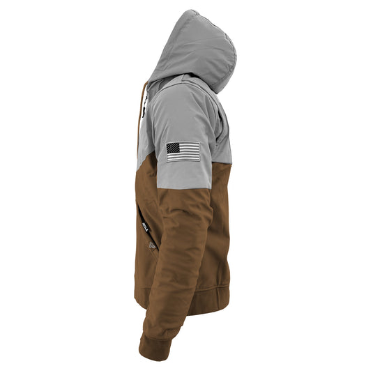 SoftShell Reflective Light Brown Eclipse Hoodie