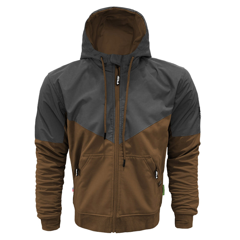 Load image into Gallery viewer, SoftShell Reflective Light Brown Nebula Hoodie
