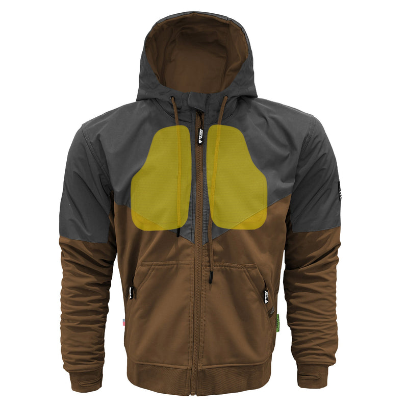 Load image into Gallery viewer, SoftShell Reflective Light Brown Nebula Hoodie
