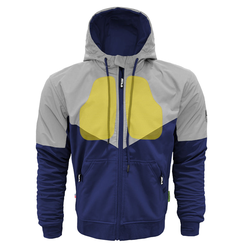 Load image into Gallery viewer, SoftShell Reflective Navy Blue Eclipse Hoodie
