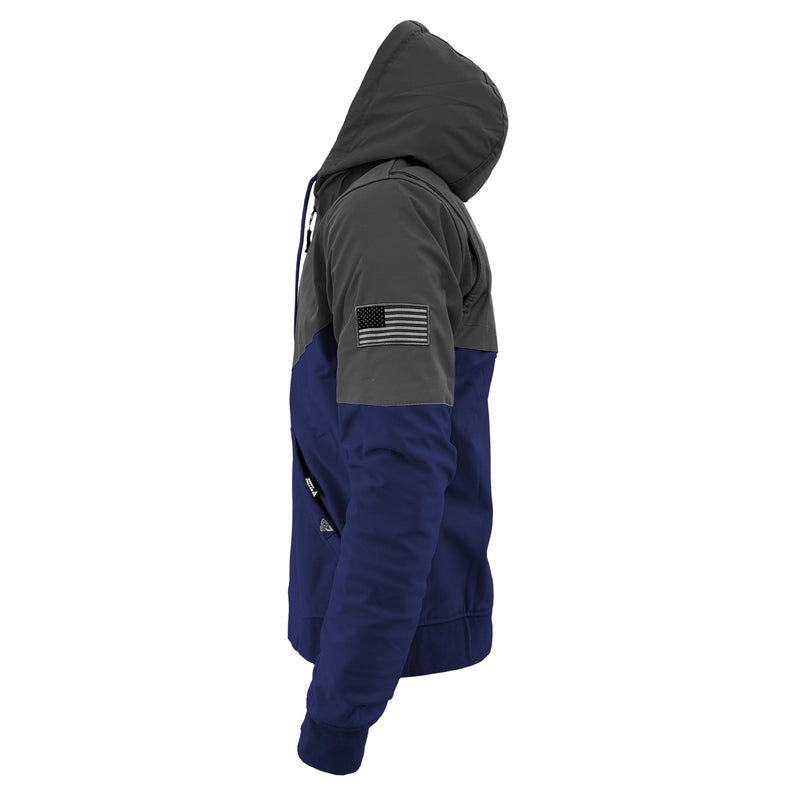 Load image into Gallery viewer, SoftShell Reflective Navy Blue Nebula Hoodie
