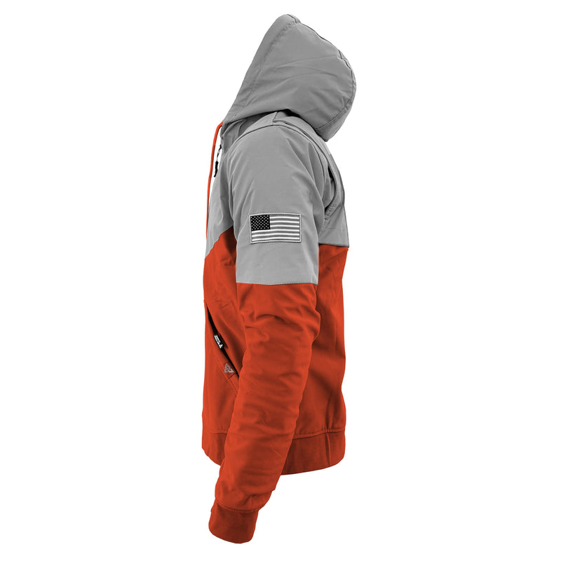 Load image into Gallery viewer, SoftShell Reflective Orange Eclipse Hoodie

