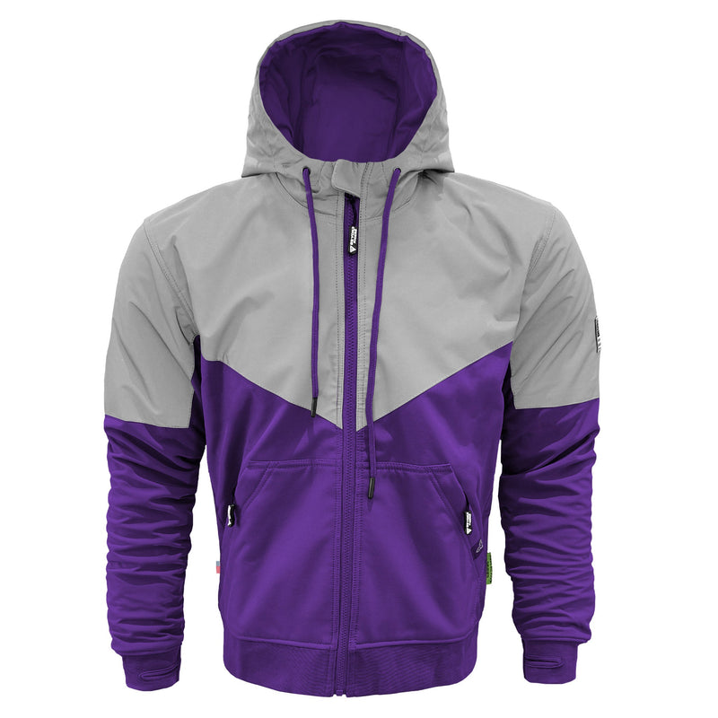 Load image into Gallery viewer, SoftShell Reflective Purple Eclipse Hoodie
