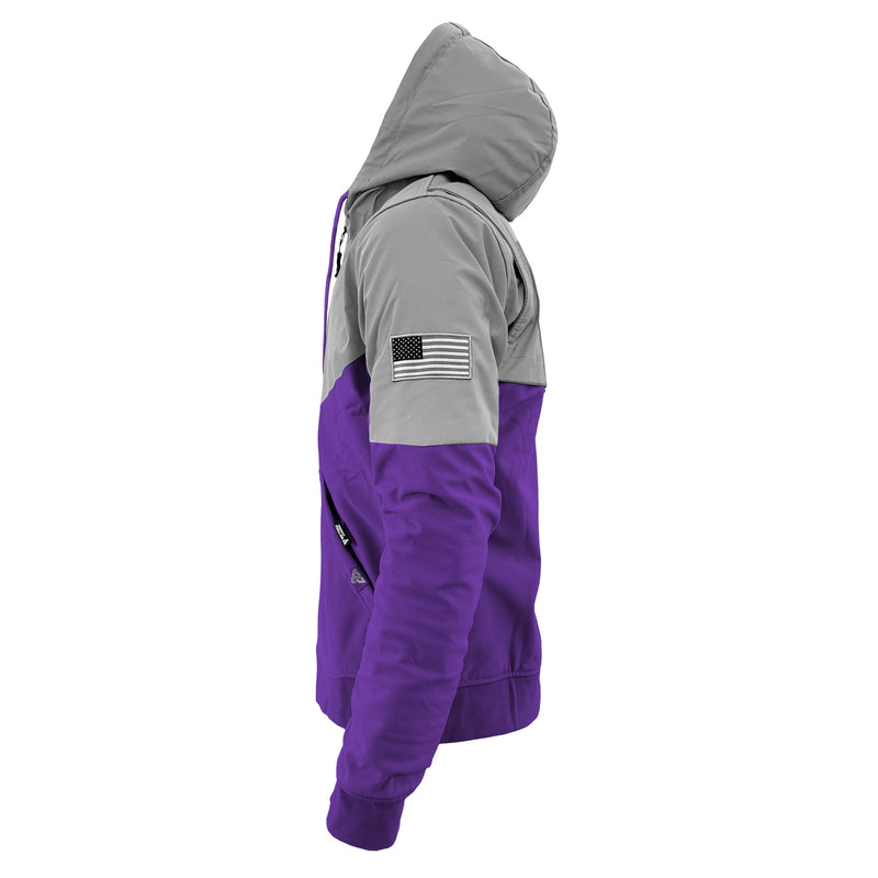 Load image into Gallery viewer, SoftShell Reflective Purple Eclipse Hoodie
