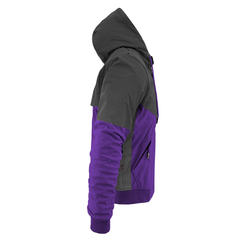 Load image into Gallery viewer, SoftShell Reflective Purple Nebula Hoodie - with Pads
