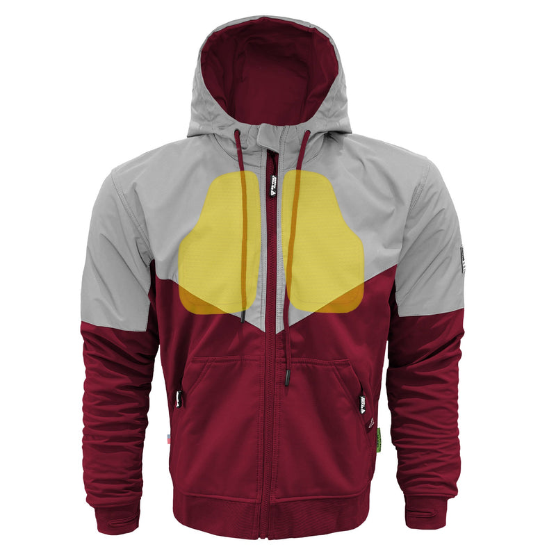 Load image into Gallery viewer, SoftShell Reflective Red Maroon Eclipse Hoodie
