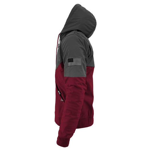 SoftShell Reflective Red Maroon Nebula Hoodie