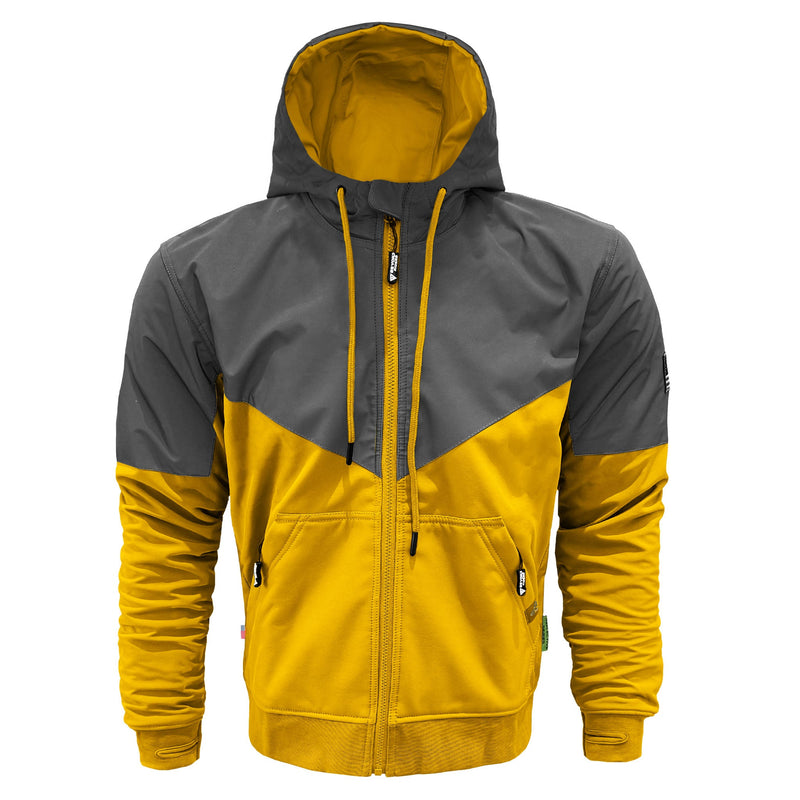 Load image into Gallery viewer, SoftShell Reflective Yellow Nebula Hoodie

