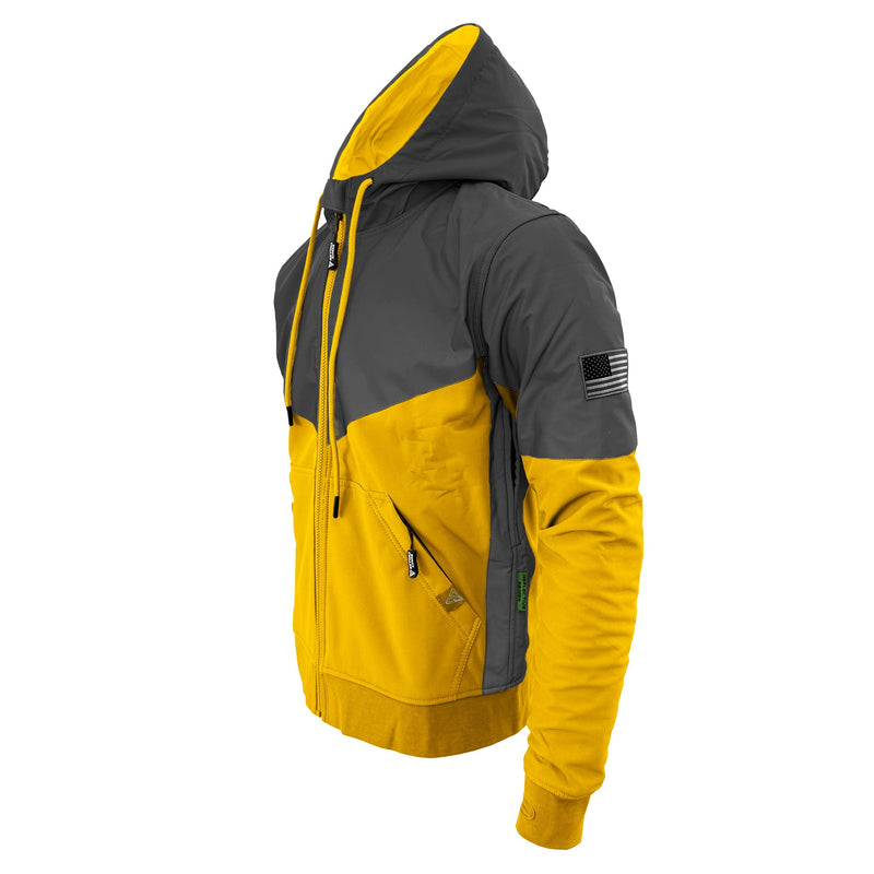 Load image into Gallery viewer, SoftShell Reflective Yellow Nebula Hoodie
