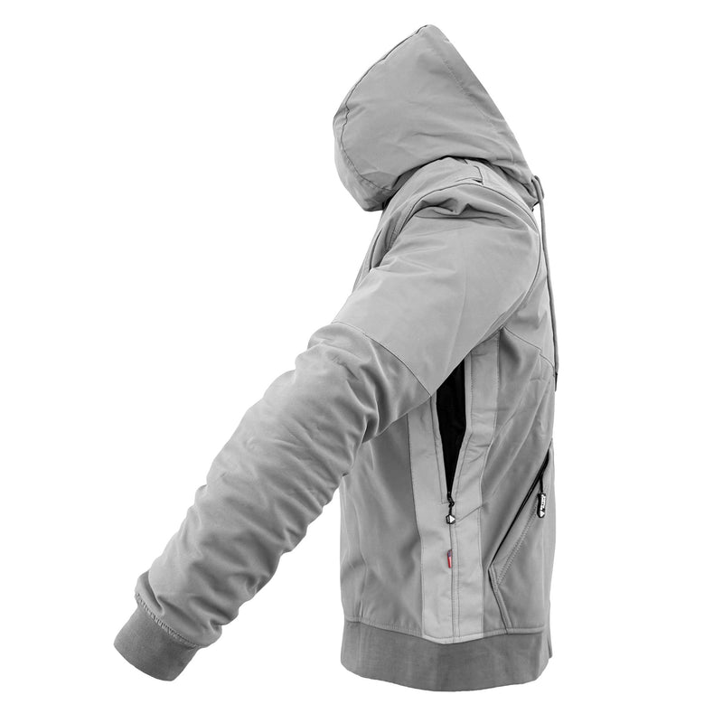 Load image into Gallery viewer, SoftShell Reflective "Twilight Titanium" Hoodie - Light Grey
