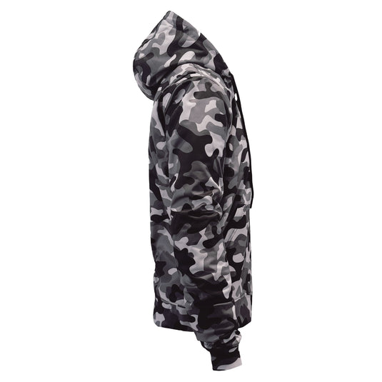 Protective SoftShell Unisex Camouflage Hoodie - "Grey Boomer"