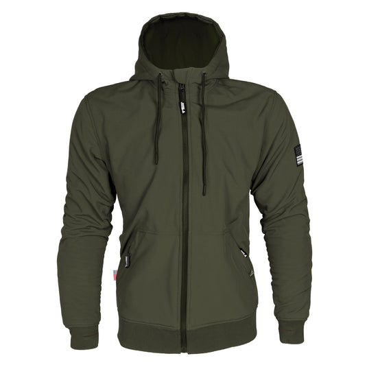 Protective SoftShell Unisex Hoodie - Army Green Matte