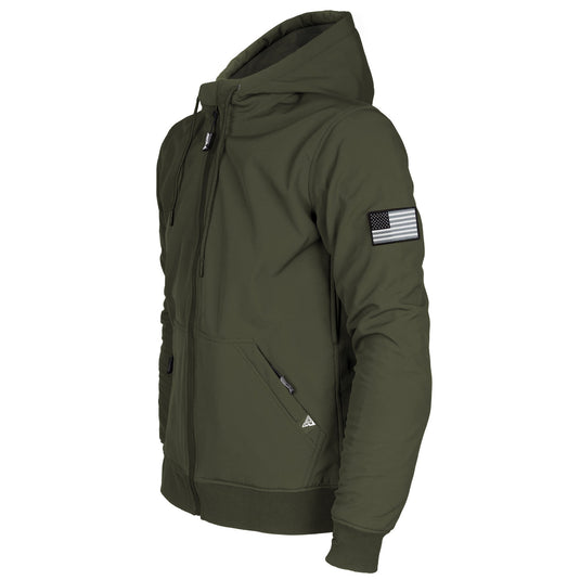 Protective SoftShell Unisex Hoodie - Army Green Matte
