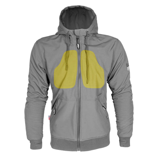 Protective SoftShell Unisex Hoodie - Gray Matte