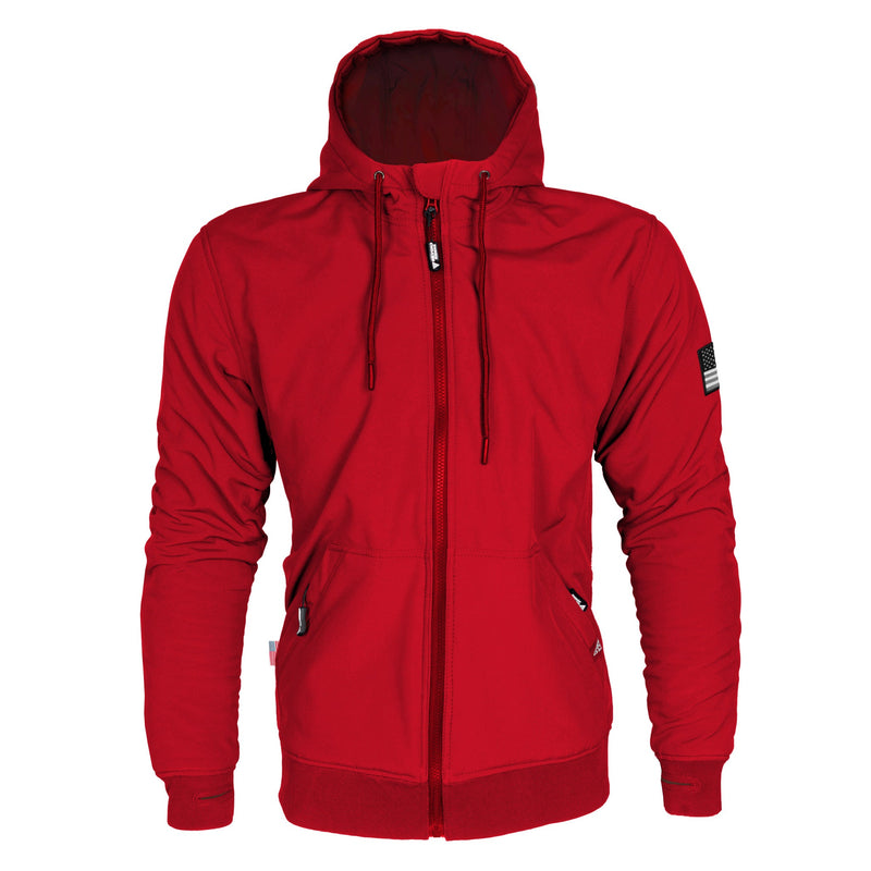 Load image into Gallery viewer, Protective SoftShell Unisex Hoodie - Red Solid Matte
