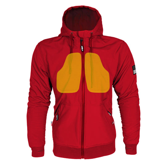 Protective SoftShell Unisex Hoodie - Red Solid Matte